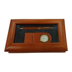 Load image into Gallery viewer, Imperial Desk Clock Ball Pen Gift Set Wood