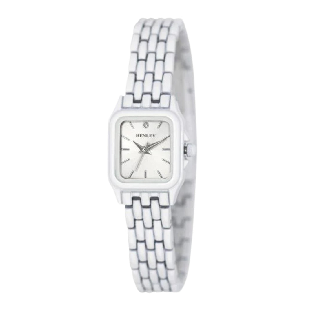 Henley Ladies Rectangular White Bracelet Watch