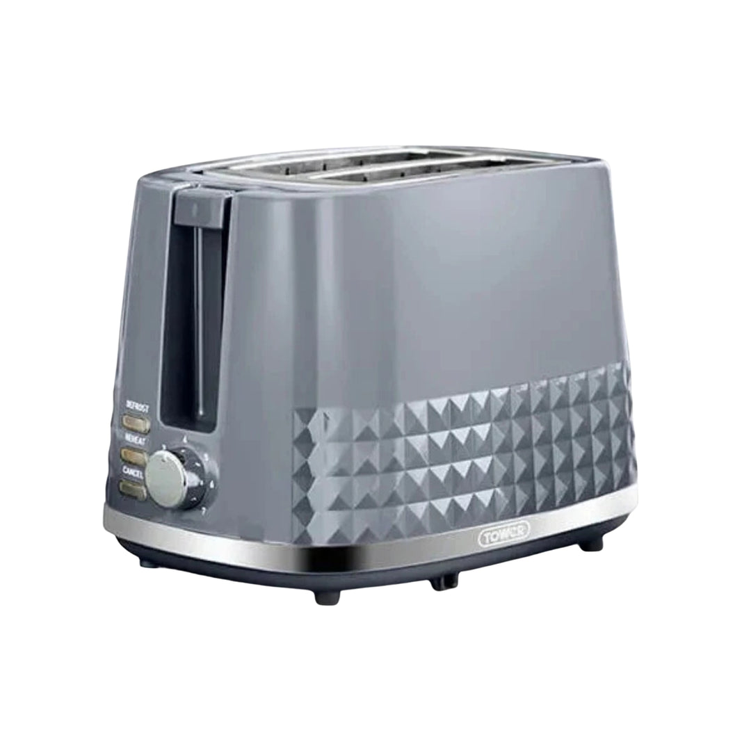 Tower Solitaire 2 Slice Toaster 850W Grey