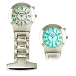 Load image into Gallery viewer, Ravel Nurse Fob Watch EL Backlight Silver Quartz
