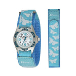 Load image into Gallery viewer, Ravel Kids Butterfly Velcro Watch Blue Analogue