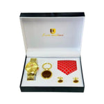 Load image into Gallery viewer, Luis Cardini Mens Watch Tie Cufflinks Gift Set