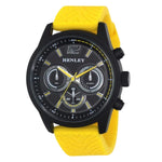 Load image into Gallery viewer, Henley Mens Sports Watch Black Dial Yellow Silicone