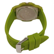 Clasico Mens Ladies Water Resistant Arabic Square Dial Olive Green Rubber Strap Watch