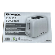 Daewoo 2 Slice Compact Toaster White- SDA2453